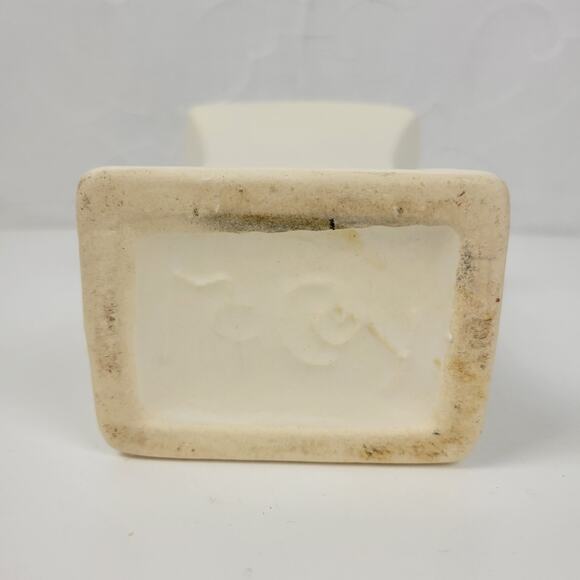 Vintage McCoy Pottery Blossom Time Flower Vase 6.5" Cream Pink 3D Art - Picture 7 of 12